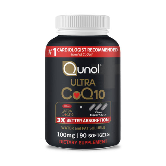 Qunol Ultra CoQ10 100mg Softgels- 3x Better Absorption, Antioxidant for Heart Health & Energy Production, Coenzyme Q10 Vitamins and Supplements, 3 Month Supply, 90 Count